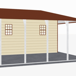 48x21 A-Frame Roof Continuous Barns view 4