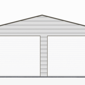24x21 A-Frame Roof Garage view 2