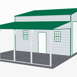 48x21 A-Frame Roof Step Down Barns view 1