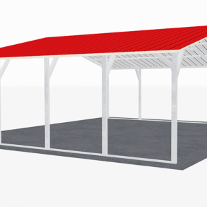 24x21 Vertical Roof Carport view 1