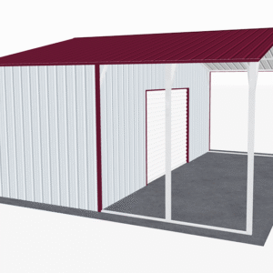 24x21 Vertical Roof Utility Carport view 3