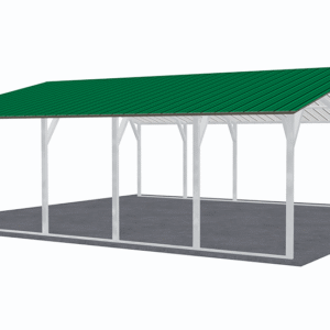 24x26 Vertical Roof Carport view 1