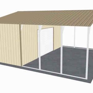 24x26 Vertical Roof Utility Carport view 3