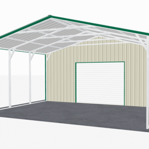 24x31 Vertical Roof Utility Carport view 1