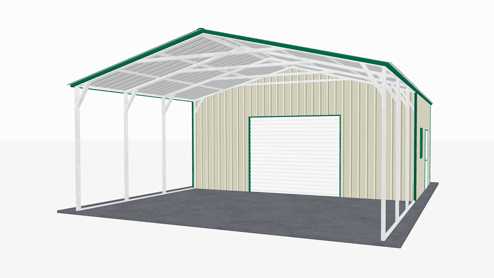 24x31 Vertical Roof Utility Carport