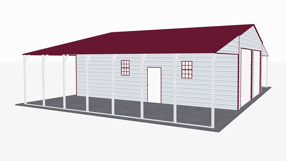 48x36 A-Frame Roof Continuous Barns | Buy Online at Great Price