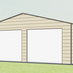 24x36 A-Frame Roof Garage view 2