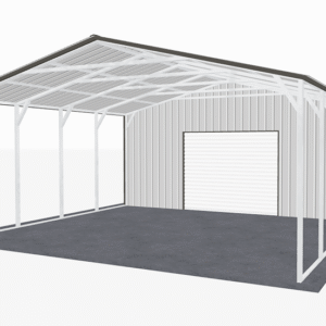 24x36 Vertical Roof Utility Carport view 1