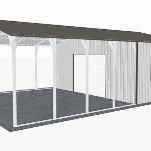 24x36 Vertical Roof Utility Carport view 2