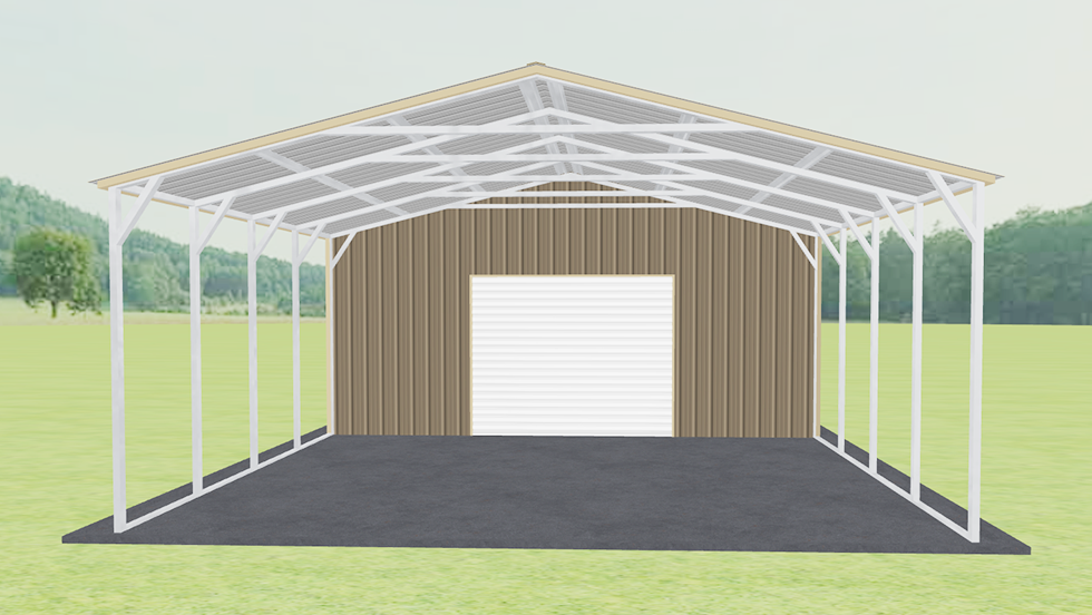 24x41 Vertical Roof Utility Carport