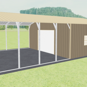 24x41 Vertical Roof Utility Carport view 2