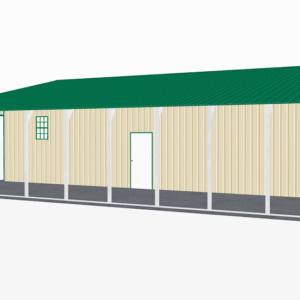 48x46 Vertical Roof Continuous Barns view 1