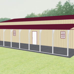 48x51 Vertical Roof Step Down Barns view 1