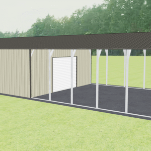 24x51 Vertical Roof Utility Carport view 3