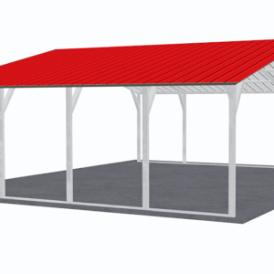 26x21 Vertical Roof Carport view 1