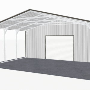 26x41 Vertical Roof Utility Carport view 1