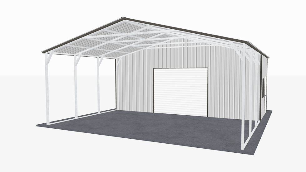 26x41 Vertical Roof Utility Carport