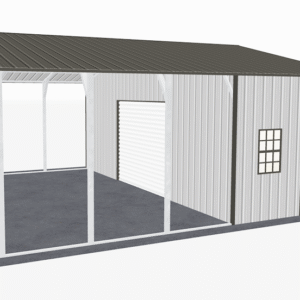 26x31 Vertical Roof Utility Carport view 1