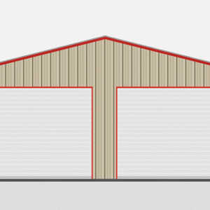 26x36 All Vertical Style Garage view 2