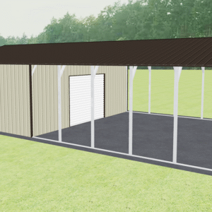 26x51 Vertical Roof Utility Carport view 3