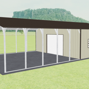 26x51 Vertical Roof Utility Carport view 2