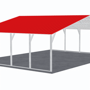 28x21 Vertical Roof Carport view 1