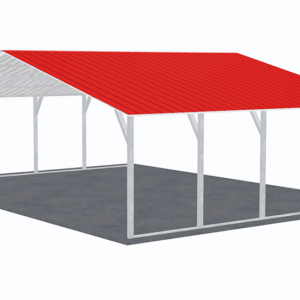 28x21 Vertical Roof Carport view 4