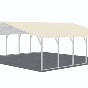 28x26 Vertical Roof Carport view 4