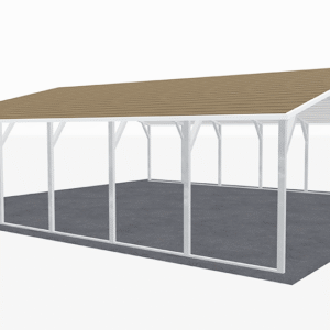 28x31 A-Frame Roof Carport view 1