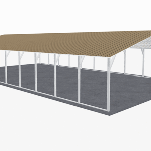 28x51 Vertical Roof Carport view 1