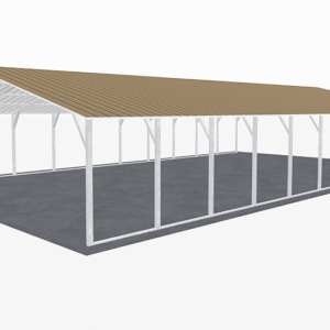 28x51 Vertical Roof Carport view 4