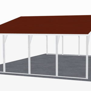 30x21 A-Frame Roof Carport view 1