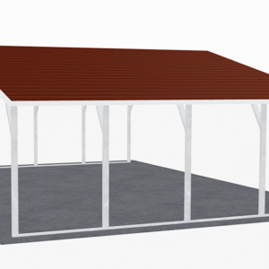 30x21 A-Frame Roof Carport view 4