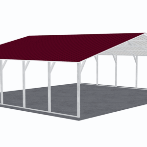 30x26 Vertical Roof Carport view 1
