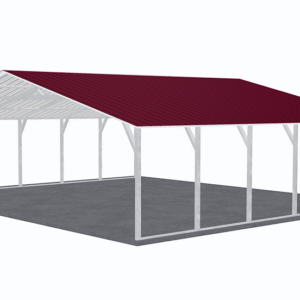 30x26 Vertical Roof Carport view 4