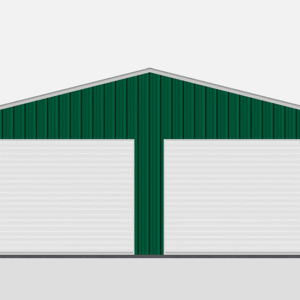 30x31 All Vertical Style Garage view 2