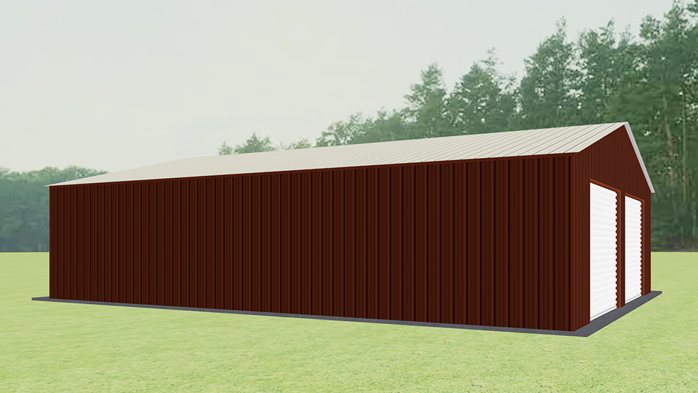 Buy this All Vertical Style 30x40' Metal Garage Building with 140 MPH/30 PSF certification. Click this 30' wide and 40' long all vertical style enclosed steel garage picture for more details on customizing this building. All Vertical Style 30x40' Metal Garage with 140 MPH/30 PSF certification. This 30' wide and 40' long all vertical style garage has vertically enclosed walls with roll-up door(s). This carport garage building is built with 2.5" 14 Gauge Galvanized Tubing.