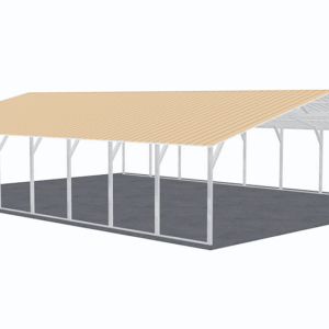30x41 Vertical Roof Carport view 1