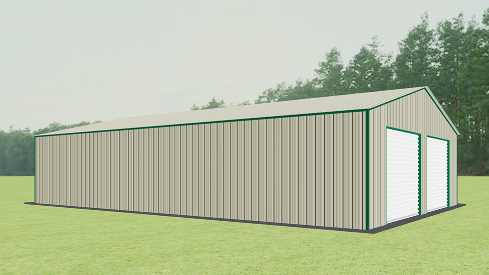 Two Car Garage to protect your car from elements. Click this 30' wide and 45' long enclosed steel garage picture to get low price online on 2-car metal garage. Protect your cars, boats, trucks, & other vehicles from harsh weather with this 30 feet wide double car enclosed steel garage suitable for 2 cars.