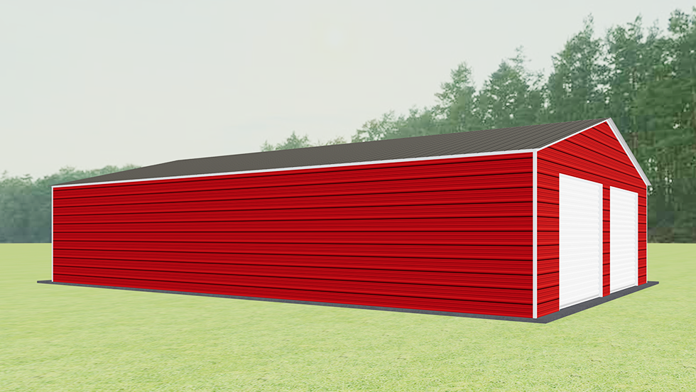 Protect your cars, boats, trucks, & other vehicles from harsh weather with this 30 feet wide double car enclosed steel garage suitable for 2 cars.