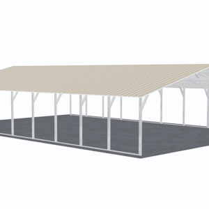 30x46 Vertical Roof Carport view 1