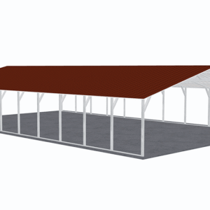 30x51 Vertical Roof Carport view 1