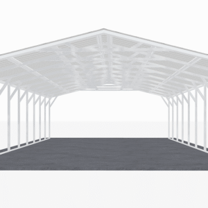 20x46 Vertical Roof Carport view 2