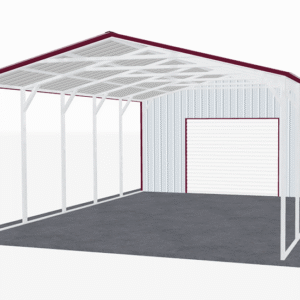 20x46 Vertical Roof Utility Carport view 2