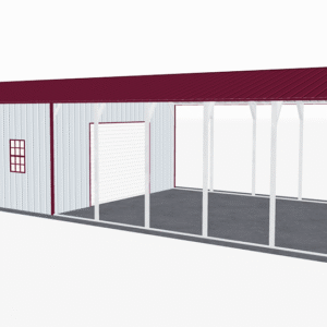 20x46 Vertical Roof Utility Carport view 1