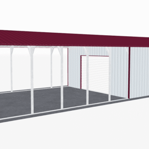 20x46 Vertical Roof Utility Carport view 4