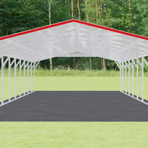 20x51 Vertical Roof Carport view 3