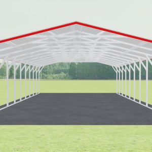 20x51 Vertical Roof Carport view 2