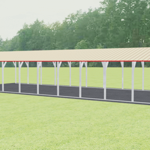 20x51 Vertical Roof Carport view 1