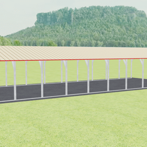 20x51 Vertical Roof Carport view 4